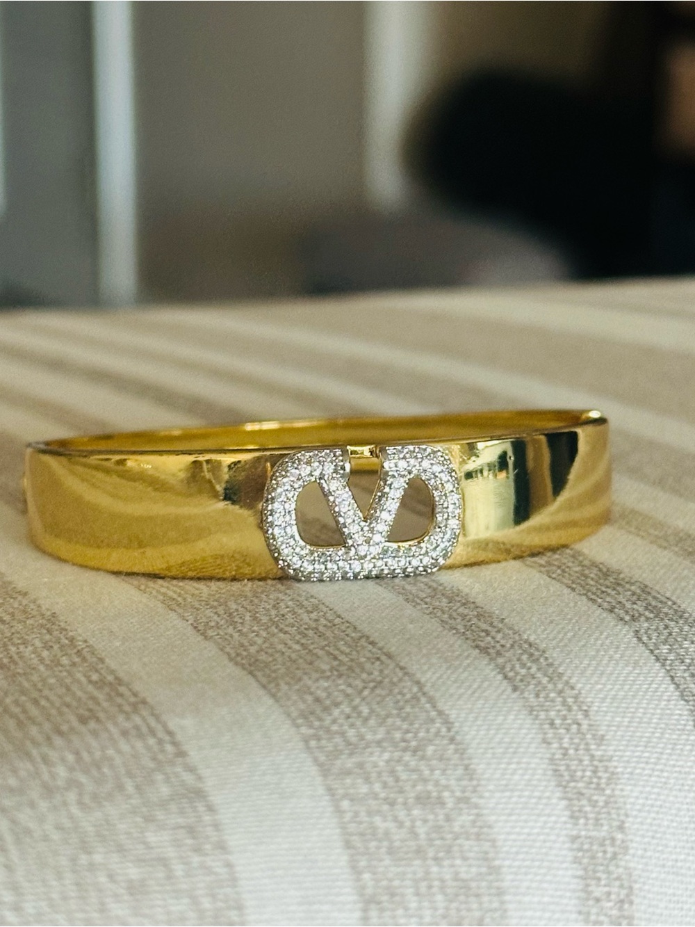 V Logo Bangle Bracelet